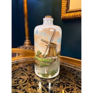 Vintage Apostel Dutch Windmill Stoneware Jug, 7.25in